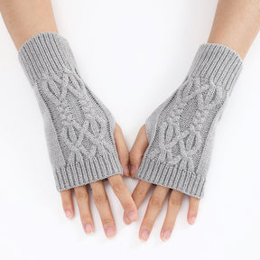 Knitted Half Gloves Female Cute Winter Open Finger Half Finger Student Male And Female Couple Wool My Store