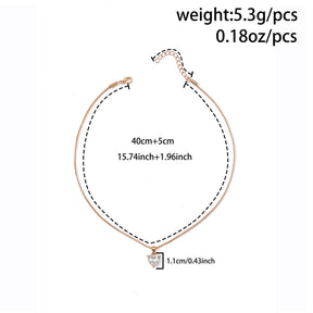 Fashion Love Pendant Alloy Diamond-studded Necklace Women My Store