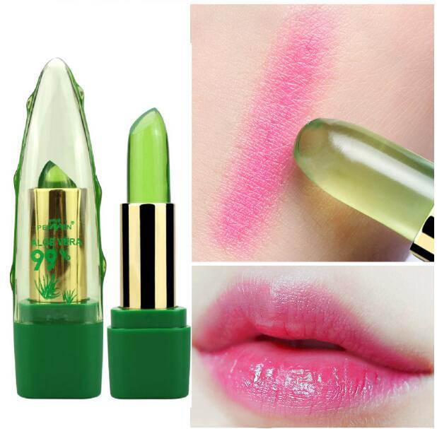 Aloe Vera Gel Color Changing Lipstick Gloss  Moisturizer Anti-drying Desalination Fine-grain Lip Blam Care My Store