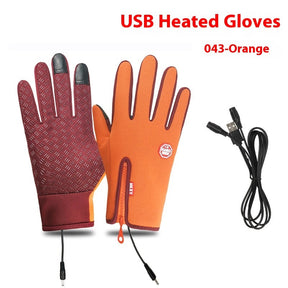 USB Electric Heating Heating Gloves Winter Outdoors Sports Skiing Warm Waterproof Non-slip My Store