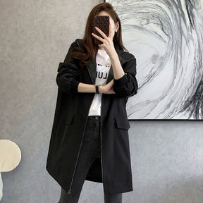 Loose Mid-length Hong Kong Style Coat My Store