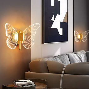 Butterfly Wall Lamp Light Luxury Bedside Warm Decoration My Store