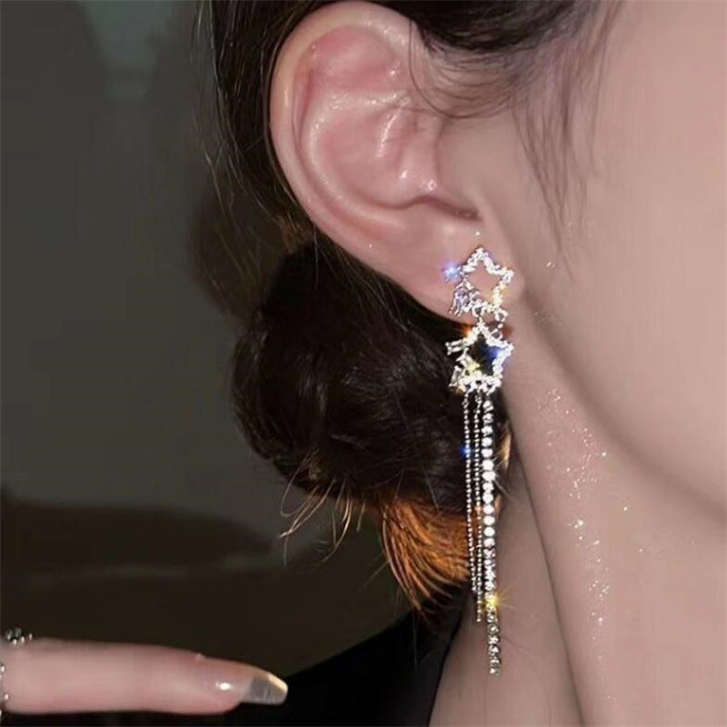 XINGX Water Drop Tassel Earrings Earrings Simple My Store