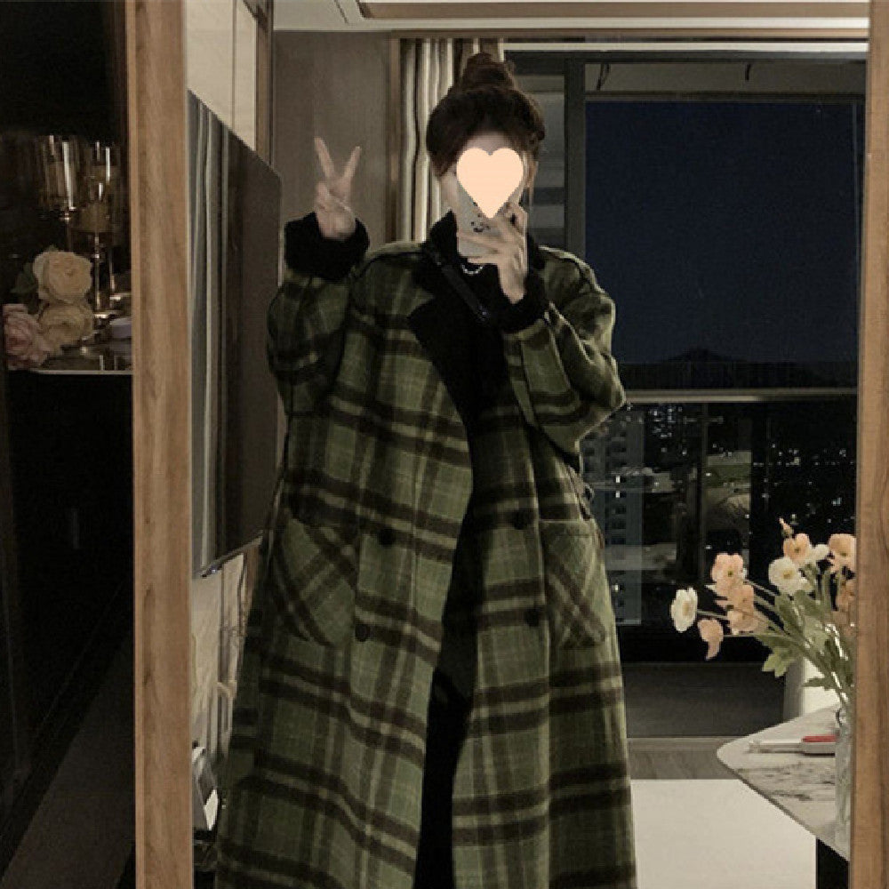 Double-sided Wear Plaid Woolen Coat Women My Store