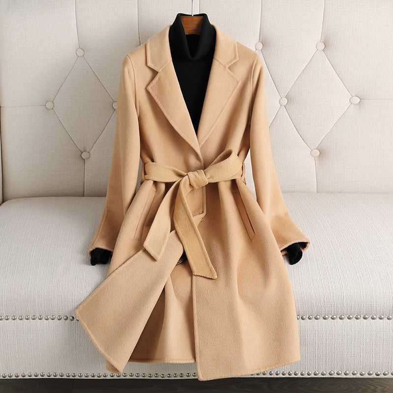 Autumn And Winter New Double-sided Cashmere Coat My Store