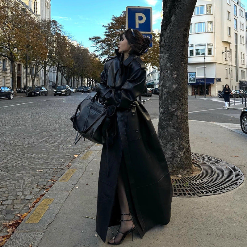 Autumn And Winter New Loose Cool Long Trench Coat My Store