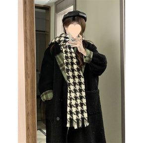 Double-sided Wear Plaid Woolen Coat Women My Store