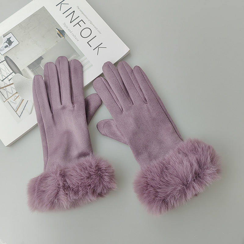 Thermal Touch Screen Fleece-lined Thick Suede Gloves My Store