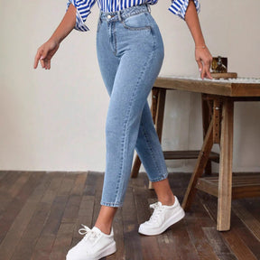 Retro High Waist Stretch Skinny Jeans For Women My Store