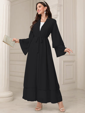 Middle East Solid Color Chiffon Plus Size Women's Gauze Robe My Store