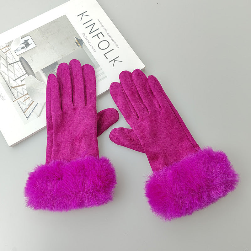 Thermal Touch Screen Fleece-lined Thick Suede Gloves My Store