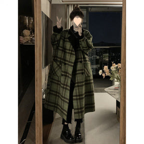 Double-sided Wear Plaid Woolen Coat Women My Store