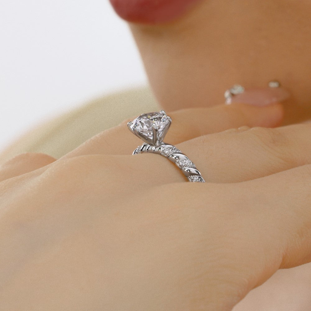 Retro Personalized Electroplated Diamond Silver Ring My Store