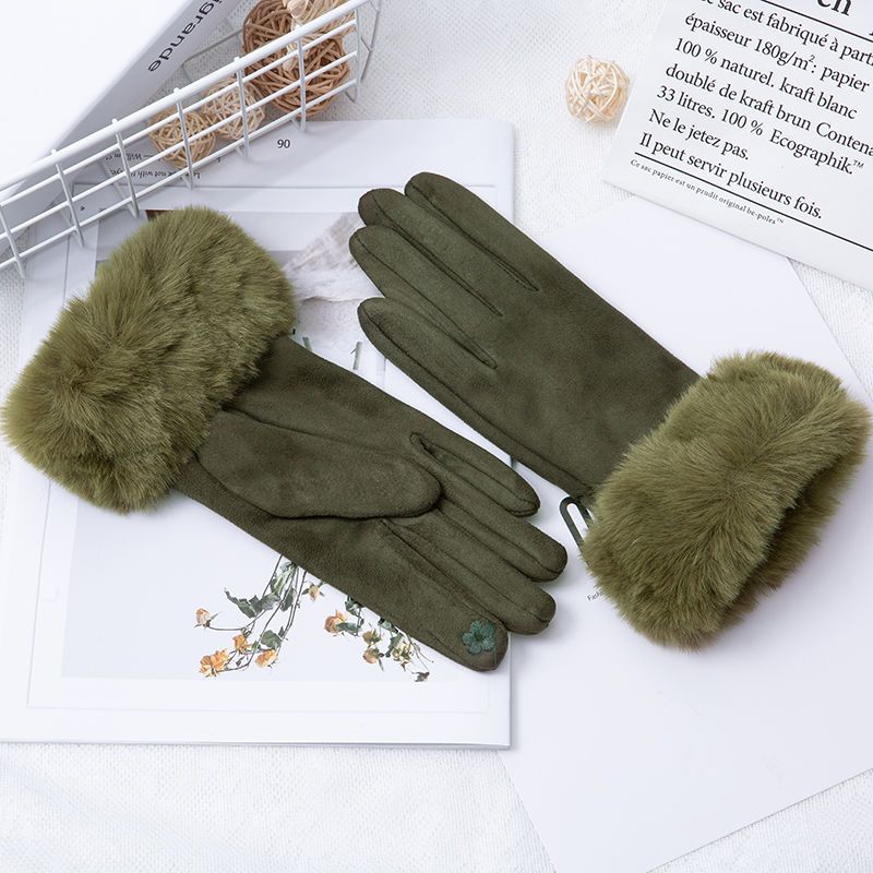 Thermal Touch Screen Fleece-lined Thick Suede Gloves My Store