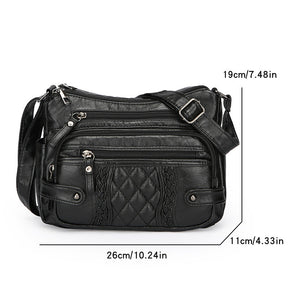 Women's Multi-pocket Soft Leather Shoulder Messenger Bag My Store