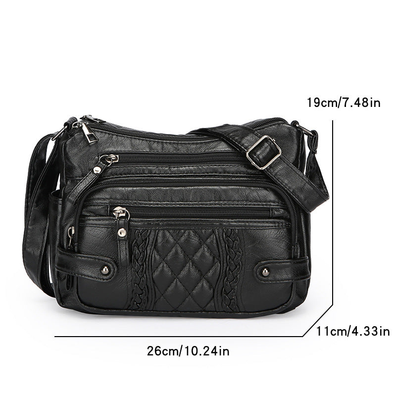 Women's Multi-pocket Soft Leather Shoulder Messenger Bag My Store