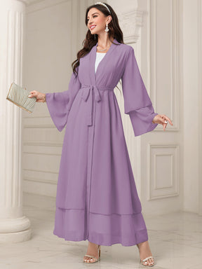 Middle East Solid Color Chiffon Plus Size Women's Gauze Robe My Store