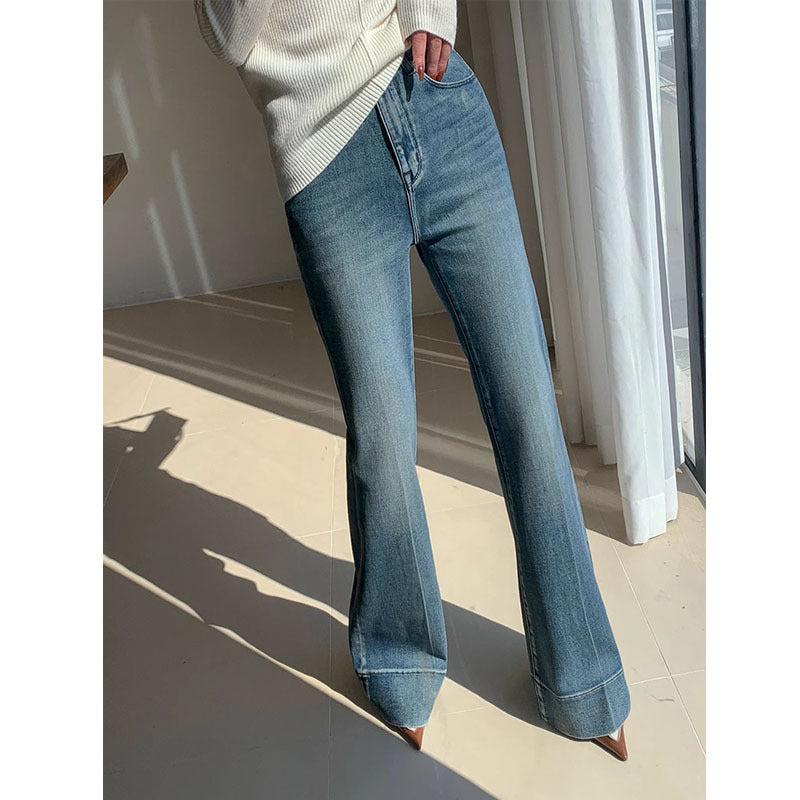 French Style Temperament Retro Washed Jeans For Women My Store