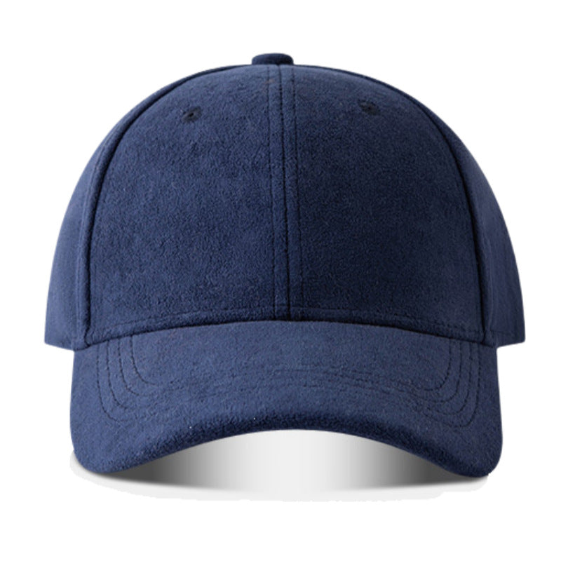 Suede Solid Color Soft Top Baseball Cap Simple Lambswool My Store