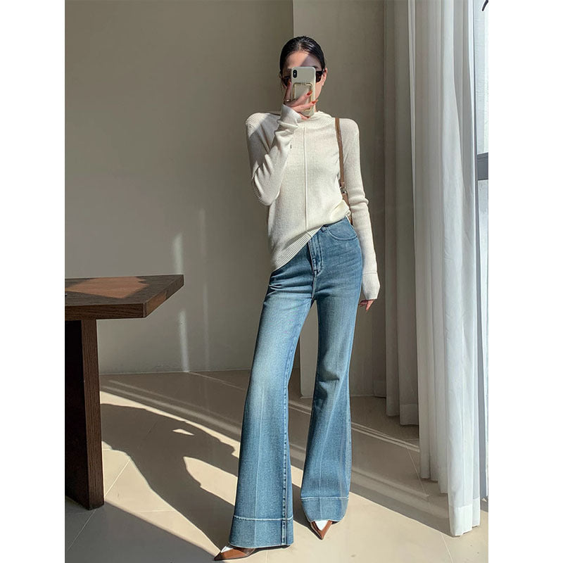 French Style Temperament Retro Washed Jeans For Women My Store