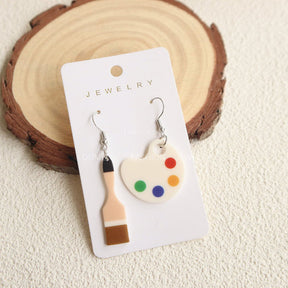 Acrylic Teacher's Day Brush Palette Earrings My Store