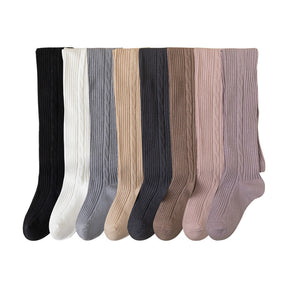 Girls' Casual Solid Color Simple One-piece Cotton Socks My Store