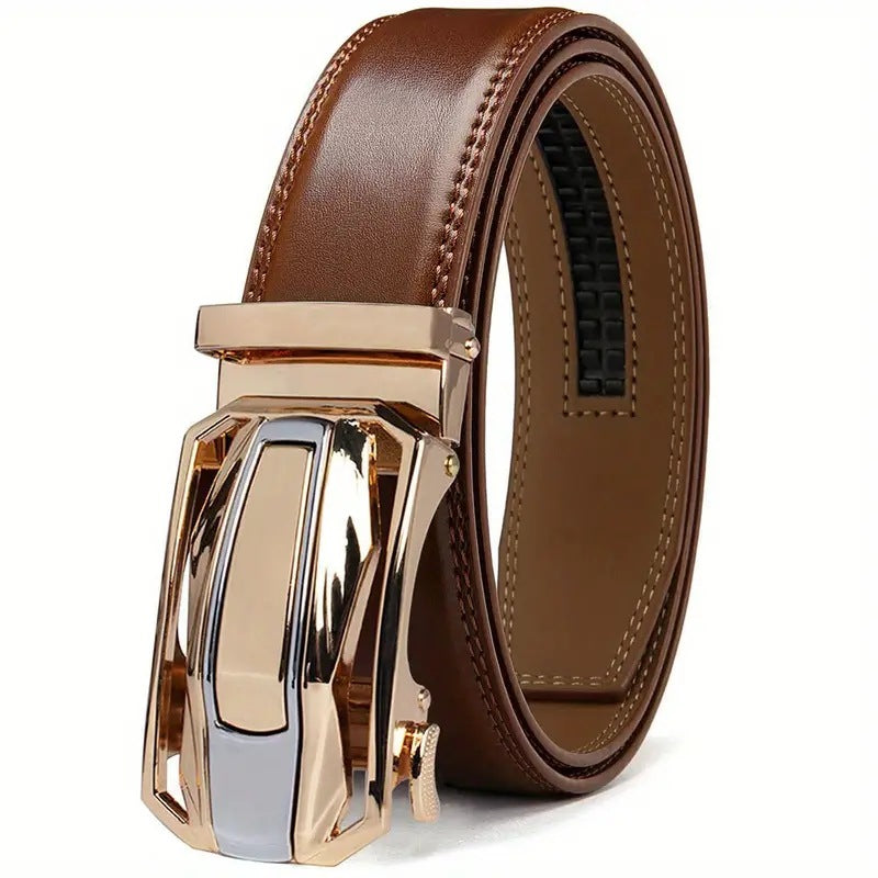 Men's Two-layer Cowhide Business Casual All-match Pants Belt My Store