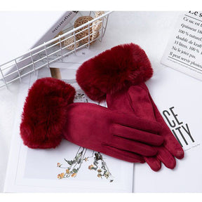 Thermal Touch Screen Fleece-lined Thick Suede Gloves My Store