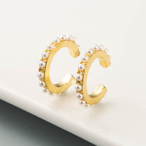 Simple C- Shaped Alloy Diamond Non-pierced Ears Ear Clip Hip Hop Style My Store