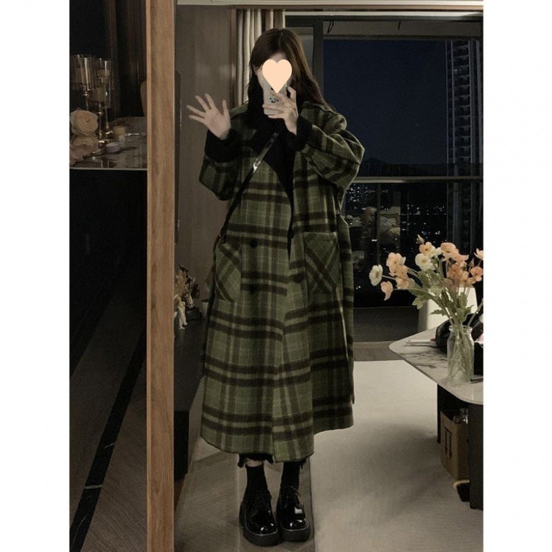 Double-sided Wear Plaid Woolen Coat Women My Store