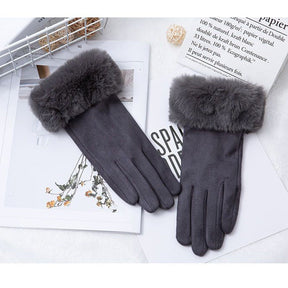 Thermal Touch Screen Fleece-lined Thick Suede Gloves My Store