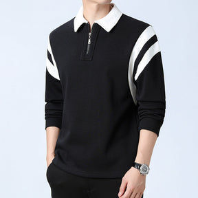 Fashion Personality Color Insertion Lapel Sweater Men My Store