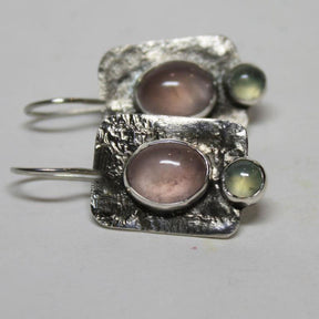 Exquisite And Small Pink And Green Opal Women's Earrings My Store