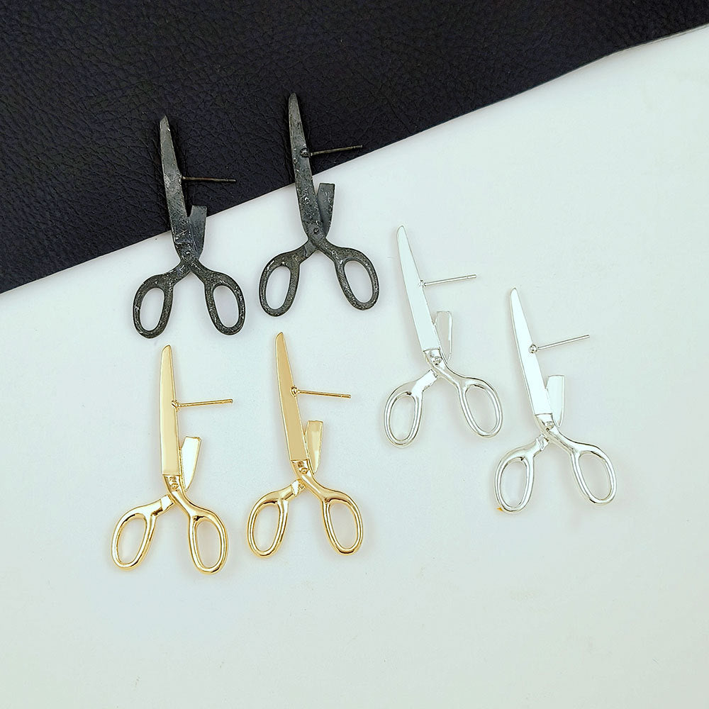 Retro Scissors Creative Personalized Ear Studs My Store