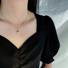 Clavicle Chain Geometric Heart-shaped Accessories Light Luxury Temperament Simple My Store