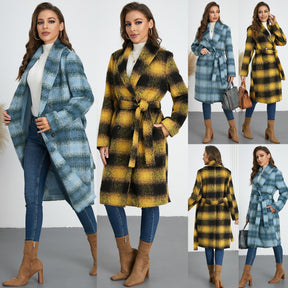 Winter Retro Slim Temperament Double Row Long-cut Coat My Store