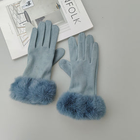 Thermal Touch Screen Fleece-lined Thick Suede Gloves My Store