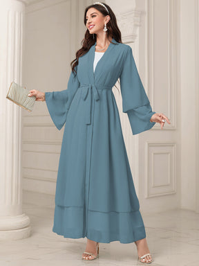 Middle East Solid Color Chiffon Plus Size Women's Gauze Robe My Store