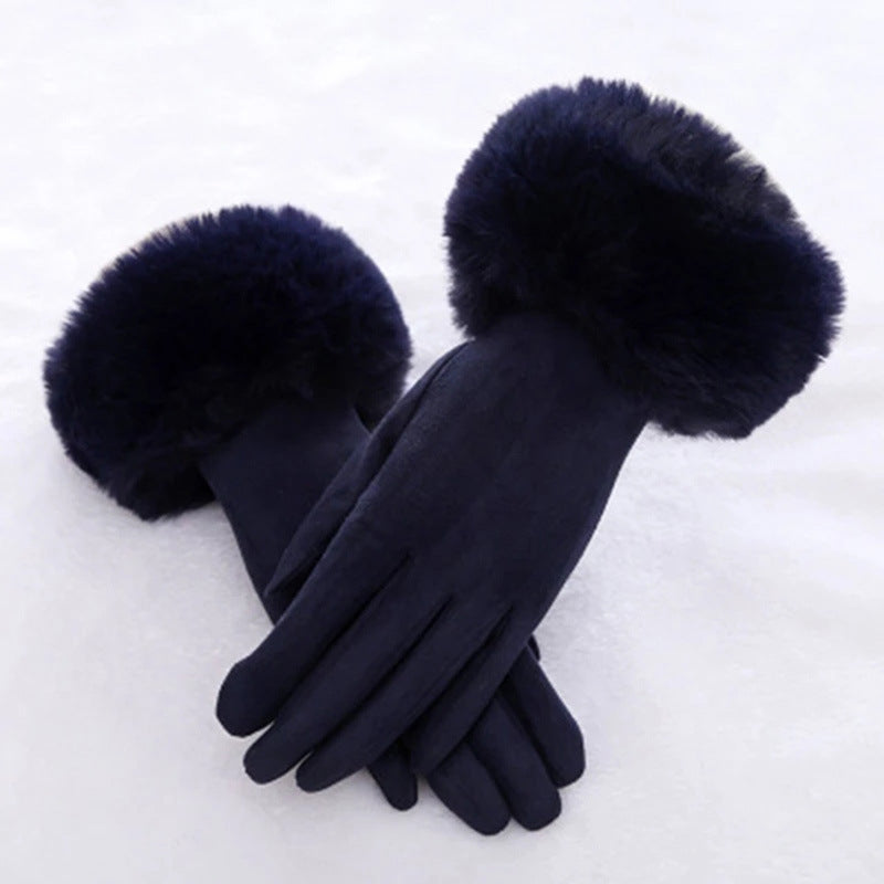 Thermal Touch Screen Fleece-lined Thick Suede Gloves My Store