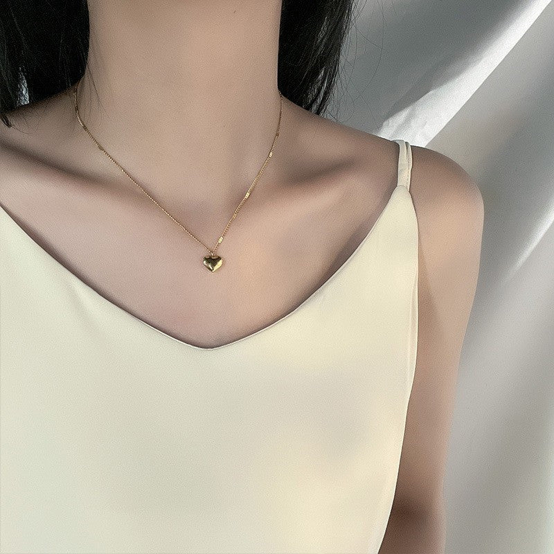 Clavicle Chain Geometric Heart-shaped Accessories Light Luxury Temperament Simple My Store