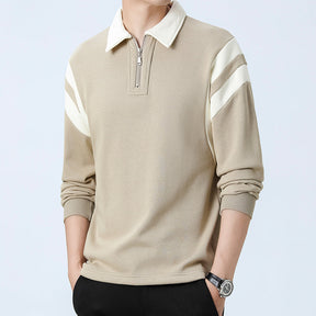 Fashion Personality Color Insertion Lapel Sweater Men My Store