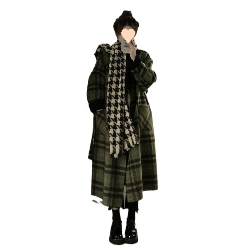 Double-sided Wear Plaid Woolen Coat Women My Store