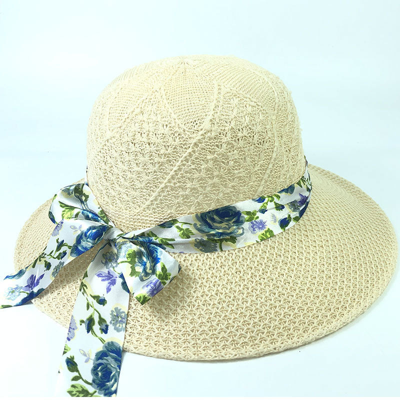 Women's Big Brim Bowknot All-Match Hat My Store