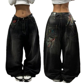 American Retro Couple Wide Leg Jeans My Store