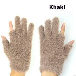 Autumn And Winter Fashionable Warm Exposed Two Finger Gloves My Store