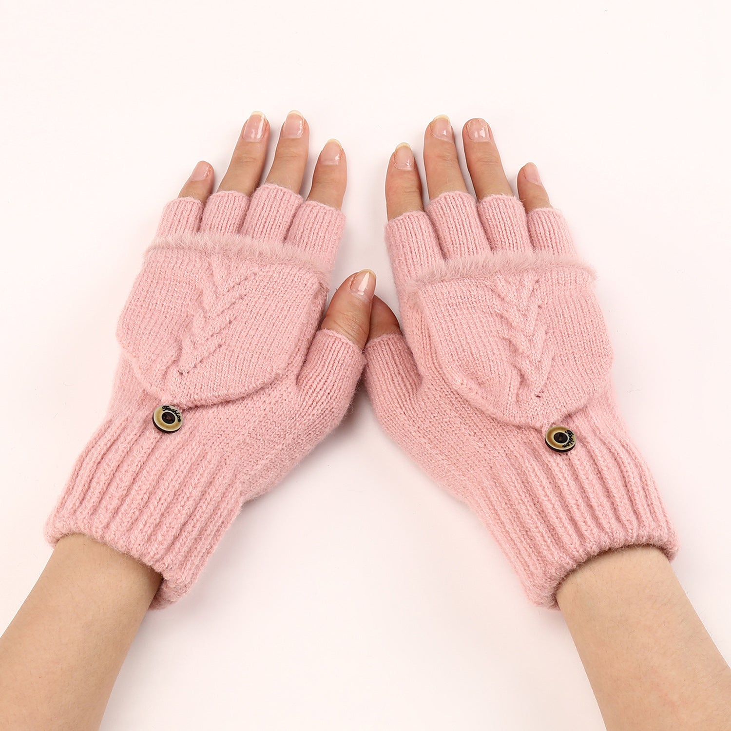 Wool Fingerless Gloves Women's Warm Fashionable Knitted Half Finger Oversleeves My Store