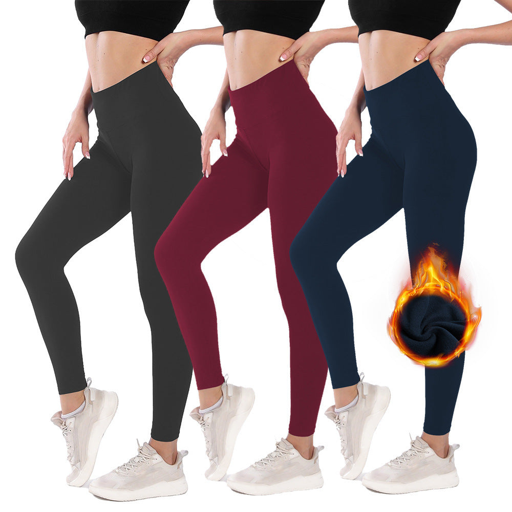 Women's High Waist Belly Contracting Warm Yoga Sports Leggings My Store