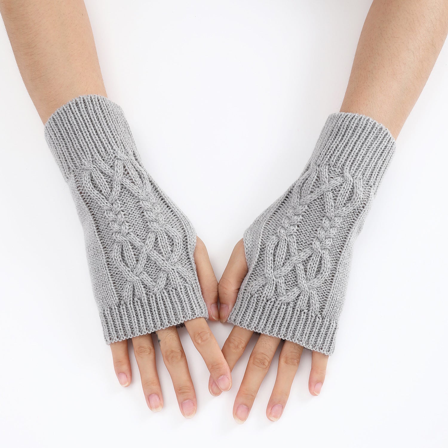 Knitted Half Gloves Female Cute Winter Open Finger Half Finger Student Male And Female Couple Wool My Store