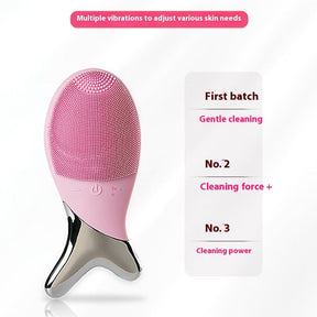 Silicone Gel Cleansing System Electric Facial Nstrument Cleaning Brush Pores Inductive Therapeutical Instrument Vibration Massager My Store