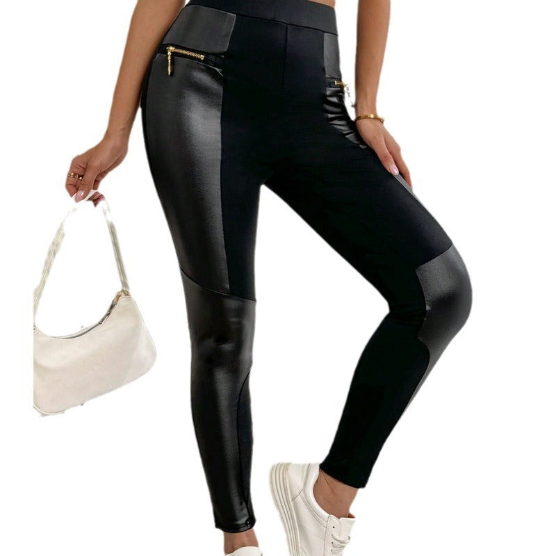 Black High Waist Stretch Feet Black Trousers Tight Pencil Magic Pants My Store